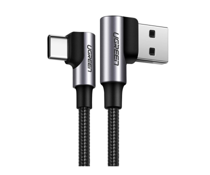 Kabel USB UGREEN Kabel USB do USB-C kątowy US176 3A 2m czarny
